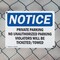 Signmission Private Parking No Unauthorized Parking OSHA Notice Sign, Plastic, 14in W x 10in L, 2PK OS-2PACK-NS-P-1014-L-17821 - alternate 8